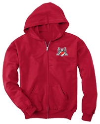 crimson red hoodie